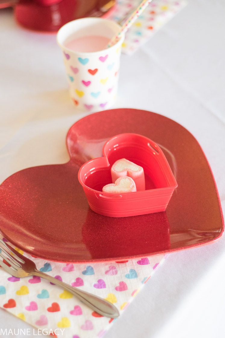 Sharing these kids Valentine's Day party ideas on the blog. One fun way to make your kids feel extra special is by planning a festive breakfast for them. - A Super Fun Kids Valentines Day Party featured by popular Arkansas lifestyle blogger, Maune Legacy | Fun Valentines Day Kids Party featured by top US lifestyle blog, Maune Legacy: image of Valentines party decorations