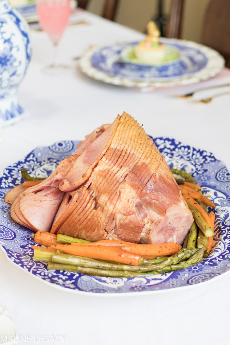 Lifestyle Blogger Maune Legacy shares recipes and ideas for the perfect Easter Dinner Menu including a glaze for your traditional ham. Check out these ideas on decorating the table, creating a centerpiece, and putting together a unique fruit display and dessert.