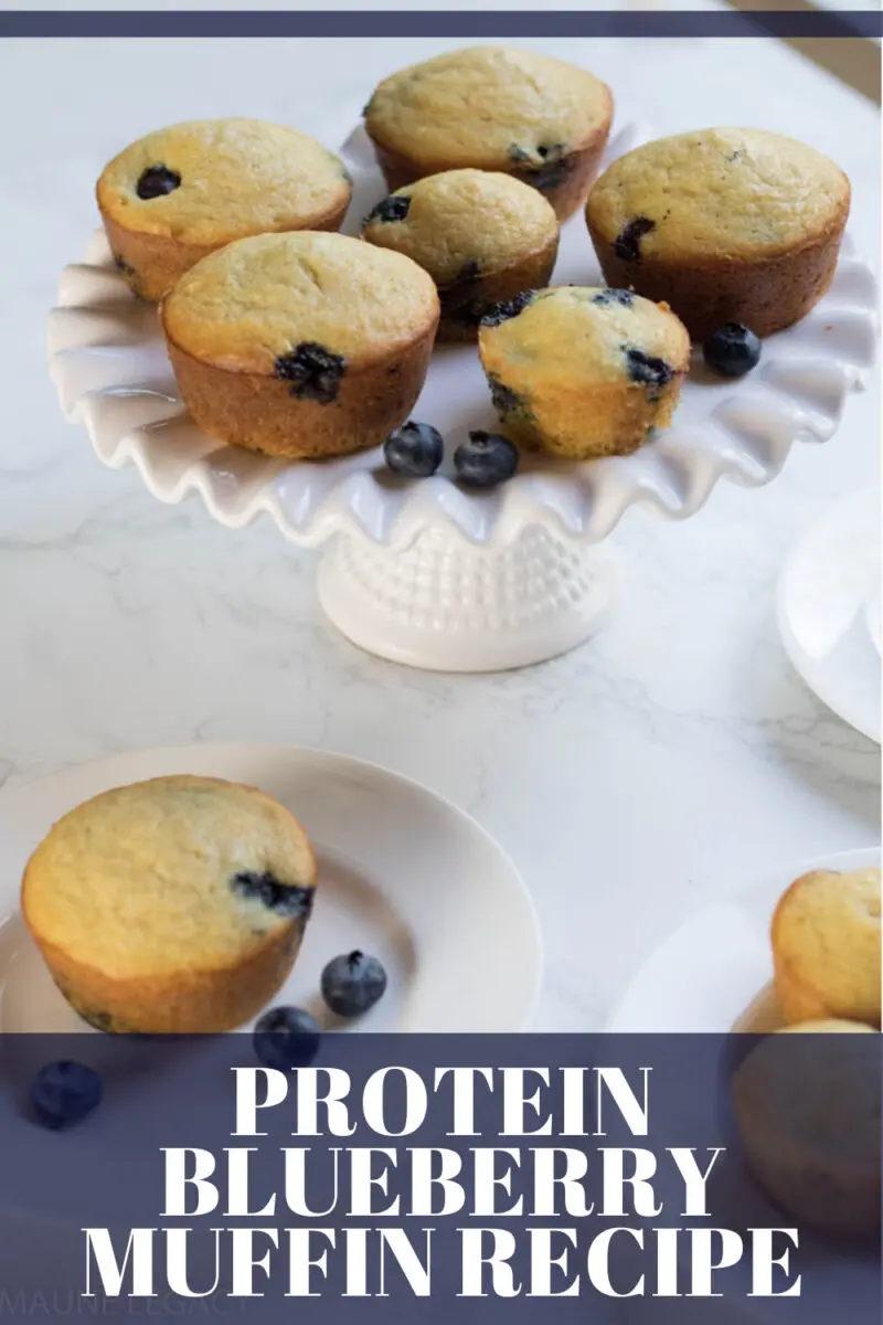protein blueberry muffin recipe pin