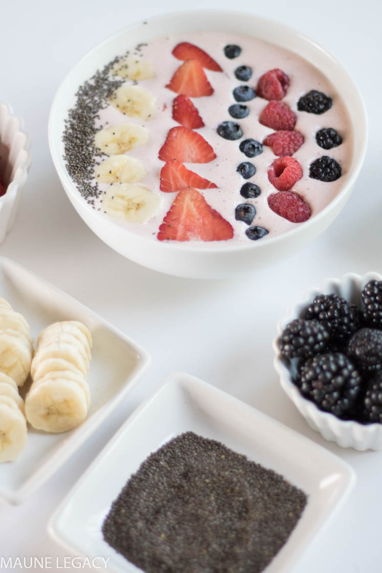 Arkansas lifestyle blogger Maune Legacy shares her healthy smoothie bowl recipe Recipe, packed with protein and filled with fresh berries, bananas and chia seeds. Toss the ingredients in your blender, and top with desired toppings and enjoy a quick and healthy breakfast. Click here now for the full recipe.
