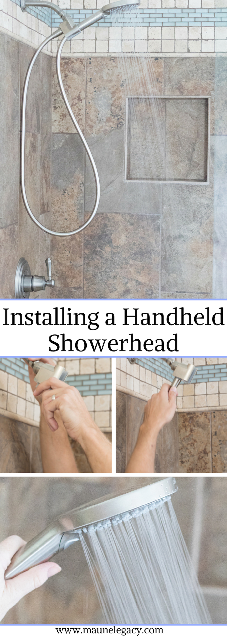 Arkansas lifestyle blogger, Jennifer from Maune Legacy, shares how to install handheld showerhead. Click for a easy guide along with decor ideas!