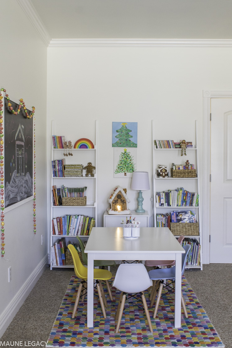 Top Arkansas lifestyle blogger, Jennifer from Maune Legacy, shares fun, whimsical playroom Christmas decorations ideas. Click here to see them all!