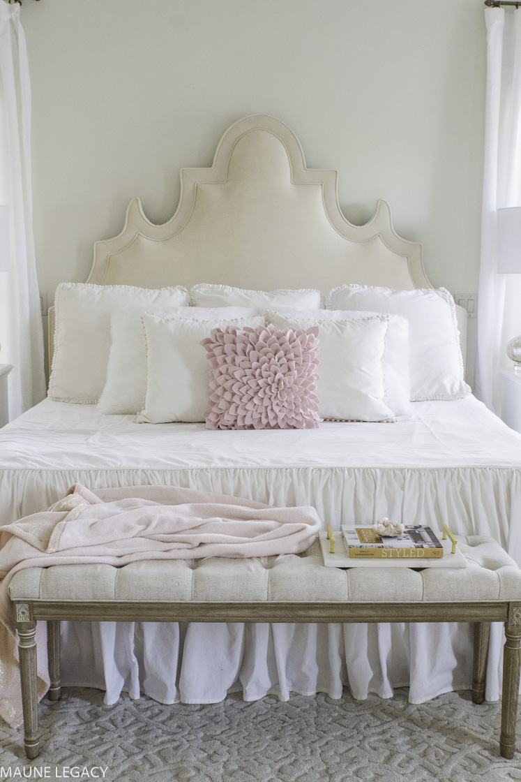 pretty in pink master bedroom decor