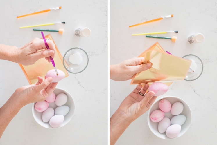 Top Arkansas lifestyle blogger, Jennifer from Maune Legacy, shares a tutorial for DIY Gold Easter Eggs. Click here to see the easy, festive tutorial!