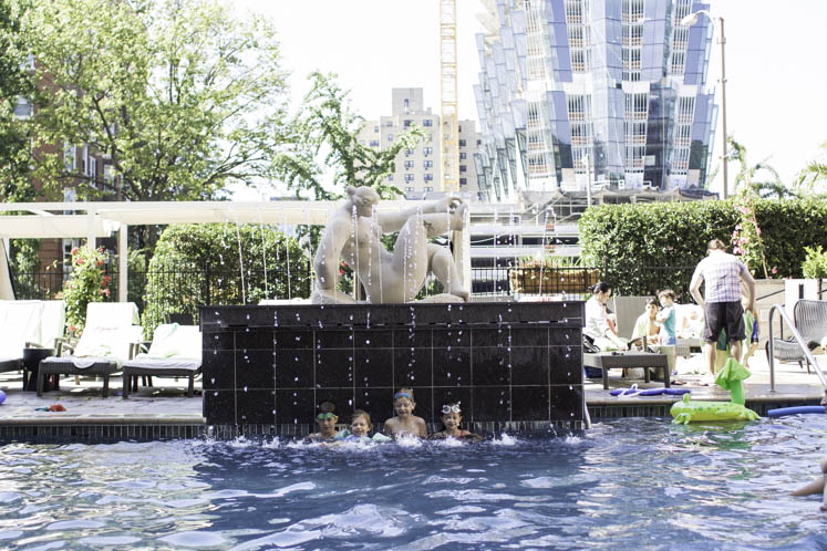 a favorite kids activity, enjoying the pool at our hotel.