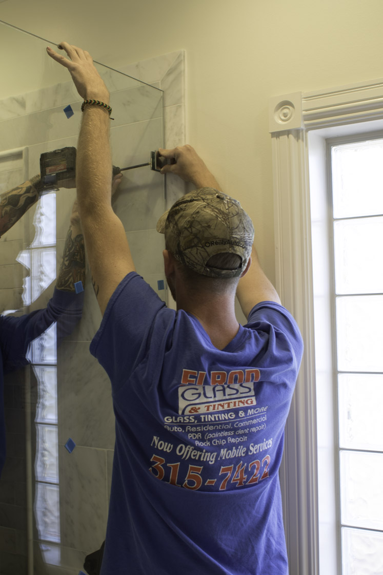 installing shower glass