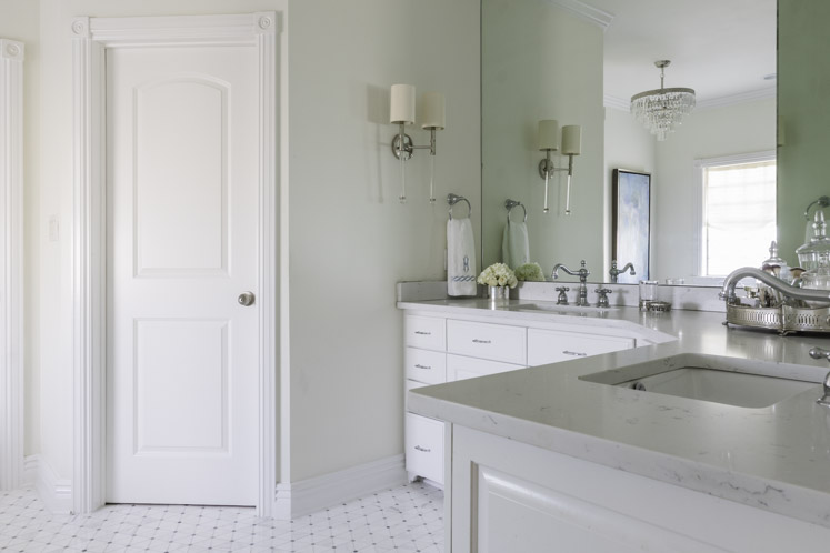 beautiful, light and bright master bath reveal