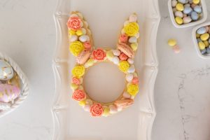 A festive and easy Easter dessert, this Easter Cream Tart Cake Recipe is almost too pretty to eat! With a buttery tart crust and cream buttercream filling, this bunny cream tart is fun to make and perfect for your Easter table!