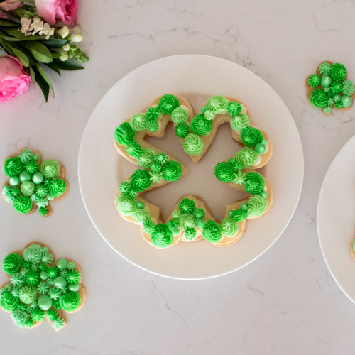 This festive Shamrock Cream Tart Recipe is not only delicious but it is a fun St. Patrick's Day dessert to make for a festive party or a fun Shamrock treat for your family.