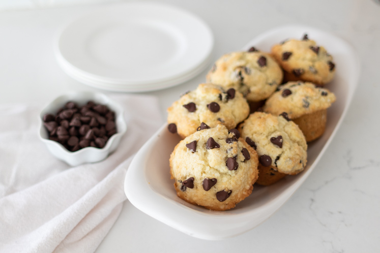 The Best Chocolate Chip Muffin Recipe that is fluffy, soft and moist. These are not only pretty, but they are perfect for busy mornings or for enjoying a yummy treat.