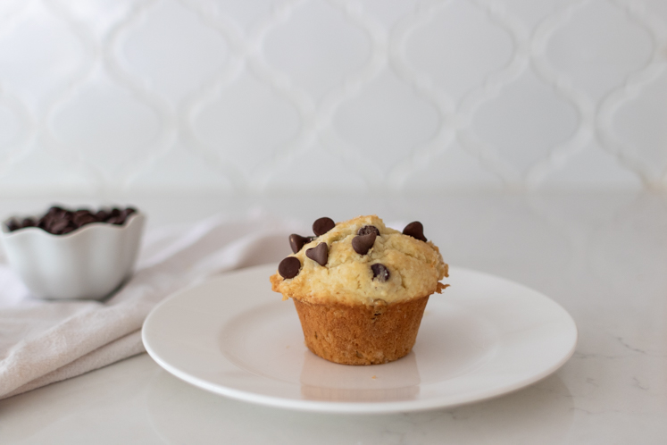 The Best Chocolate Chip Muffin Recipe that is fluffy, soft and moist. These are not only pretty, but they are perfect for busy mornings or for enjoying a yummy treat.