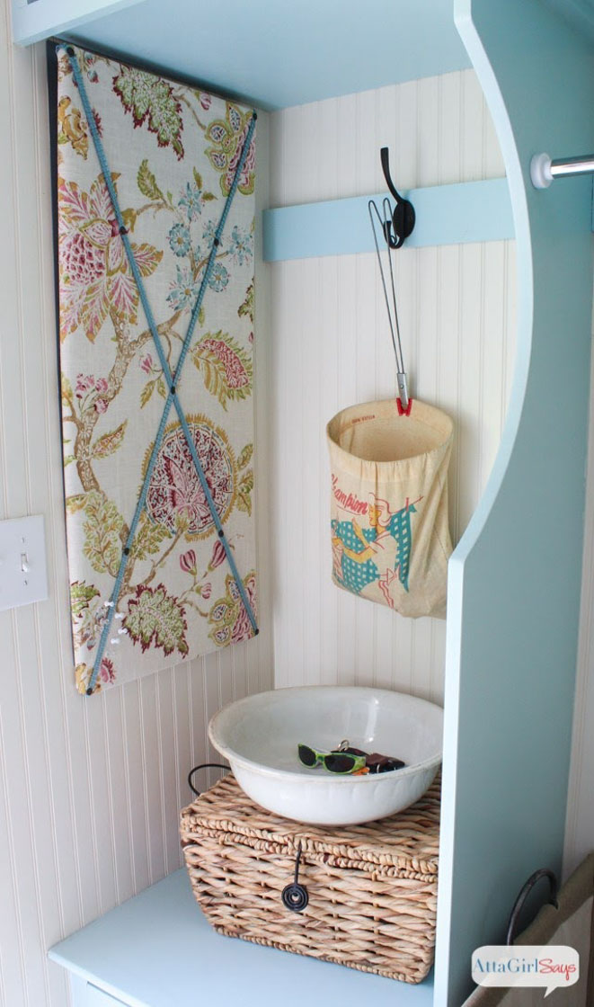 colorful and cute laundry room/ mudroom combo