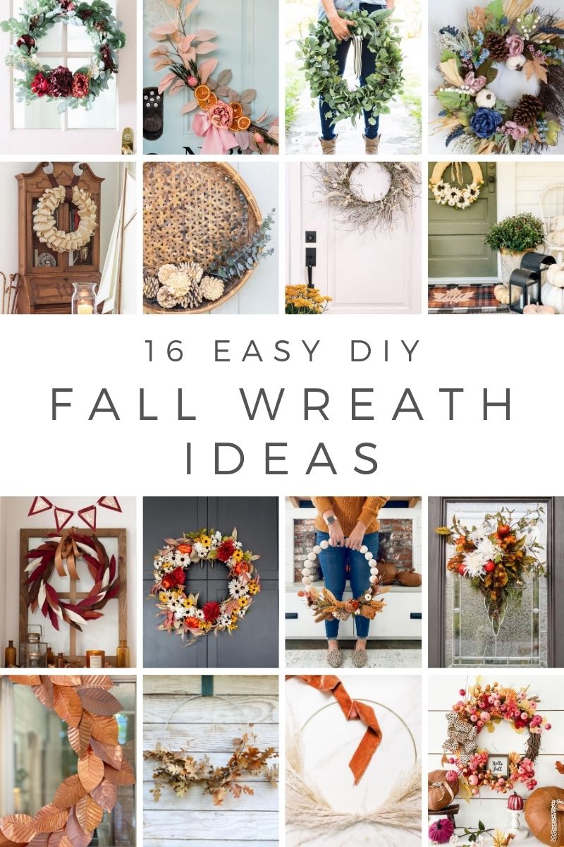 Here are 16 gorgeous and easy DIY fall wreath ideas. You'll learn how to make a fall wreath with succulents, wooden beads, yarn, fall flowers and more!