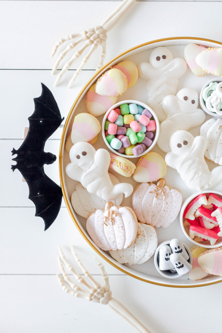 A pretty pastel Halloween sweets board