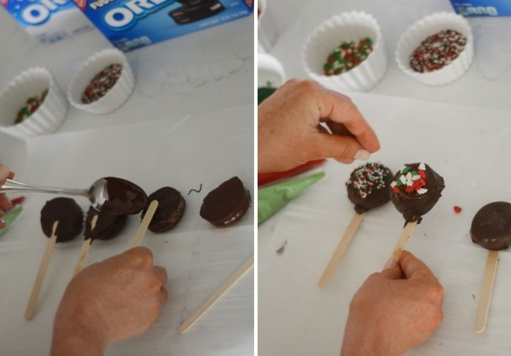 These easy holiday recipes look great displayed and are delicious options for your upcoming holiday parties. RITZ smoked gouda toppers and OREO fudge covered cookie pops are so fun for your Christmas parties.