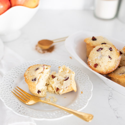These easy Apple Cranberry Muffins are sweet, crumbly, and have a wonderful combination of apple, cranberry, and cinnamon. This is a great quick bread recipe to make when you need an easy breakfast recipe for your family or to enjoy as a snack!