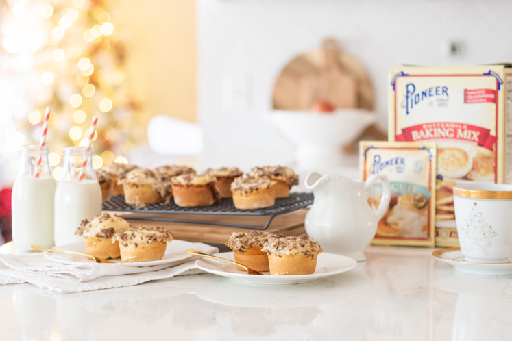You will love these 10 Christmas Brunch recipes including these Sausage Gravy Biscuit Cups. A quick and easy holiday recipe that is creamy, buttery, light and airy. You'll love all the easy holiday brunch menu items!