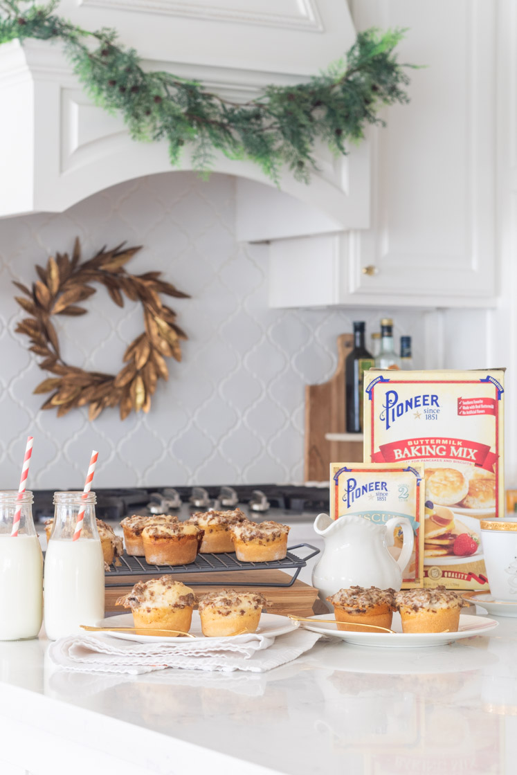 You will love these 10 Christmas Brunch recipes including these Sausage Gravy Biscuit Cups. A quick and easy holiday recipe that is creamy, buttery, light and airy. You'll love all the easy holiday brunch menu items!