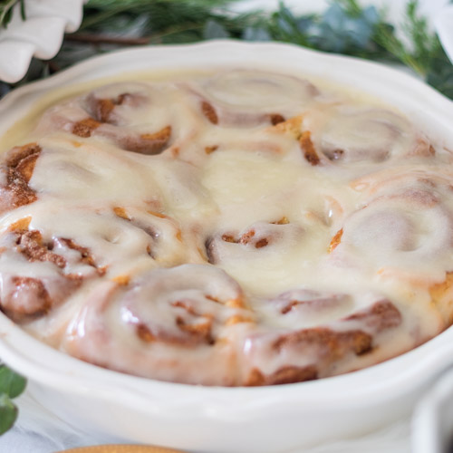These are the best homemade cinnamon rolls! They are soft and chewy and the cream cheese frosting is the perfect, sweet icing. This is a great breakfast or brunch recipe for your family.