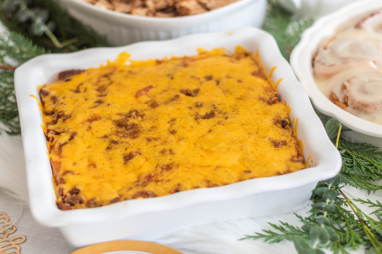An easy sausage and egg breakfast casserole that can be made ahead. You'll love this easy breakfast recipe.