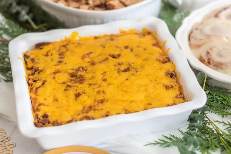 An easy sausage and egg breakfast casserole that can be made ahead. You'll love this easy breakfast recipe that can be served for brunch as well.