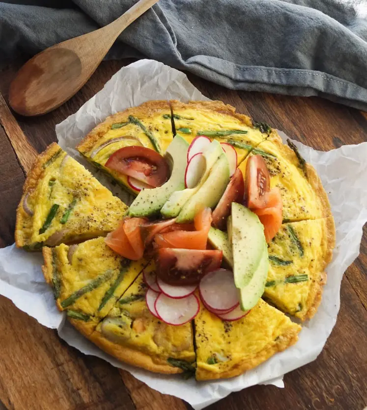 whole30 and low carb smoked salmon frittata