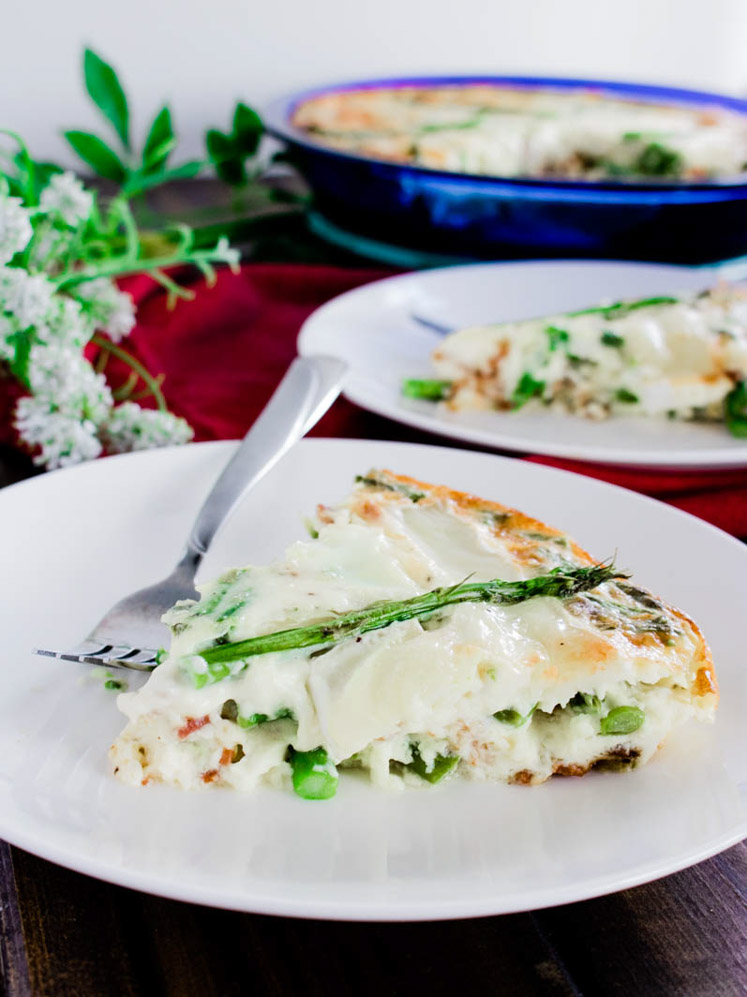 asparagus bacon and brie quiche