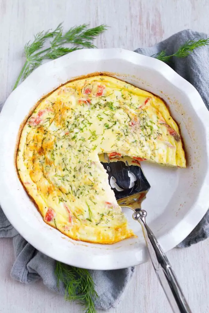 crustless smoked salmon quiche