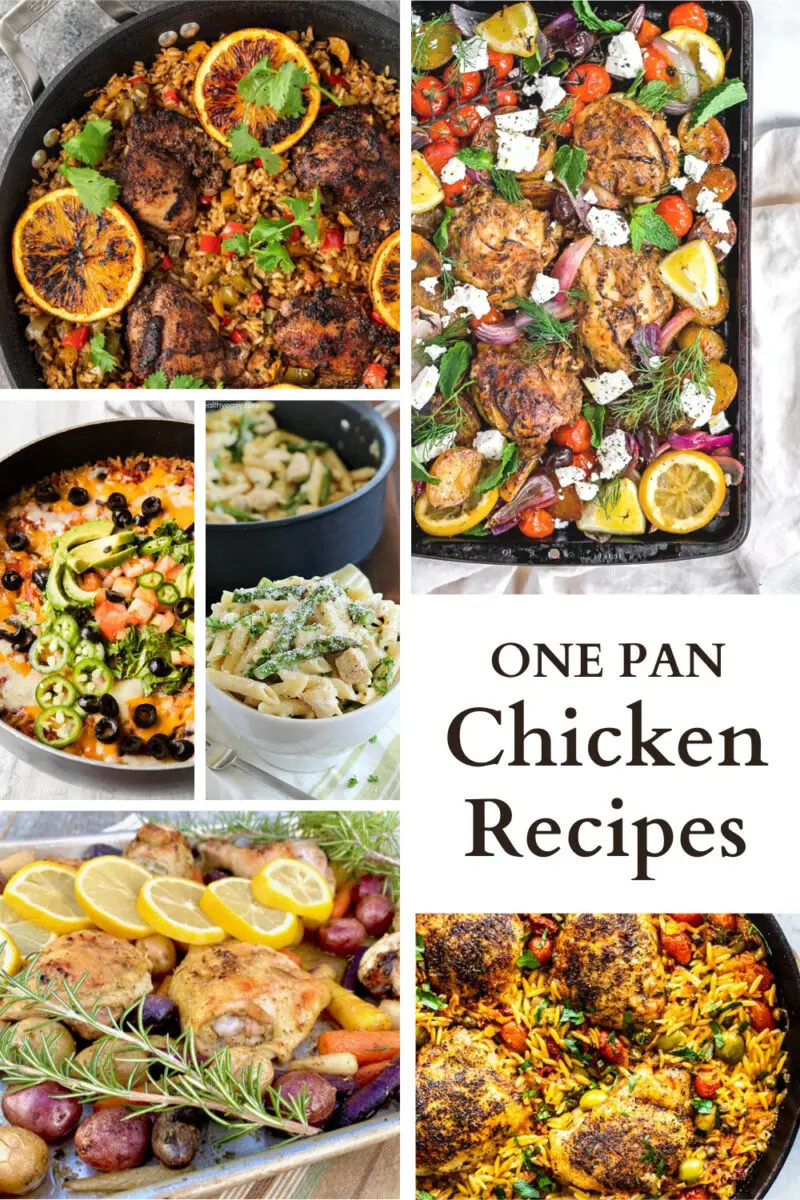 easy one pan chicken recipes for Pinterest