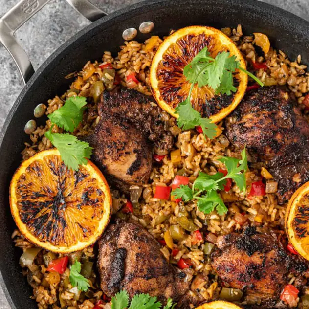 One Pan Caribbean Jerk Chicken