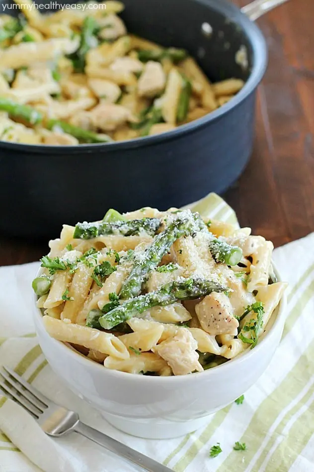 Creamy One-Pan Chicken Asparagus Pasta