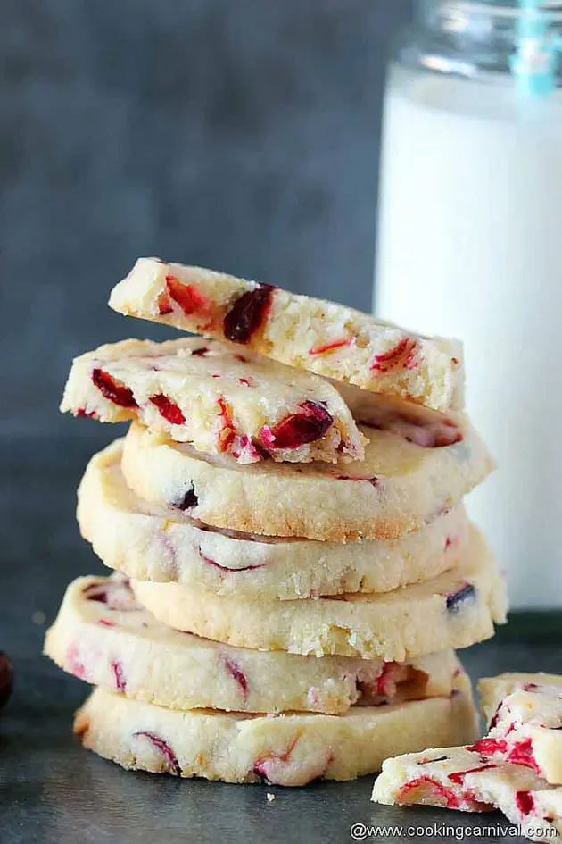 cranberry orange shortbread cookie recipe