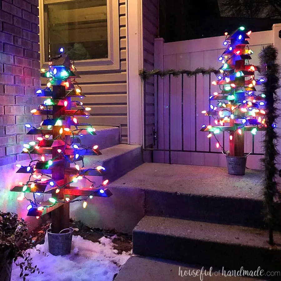 diy outdoor christmas trees