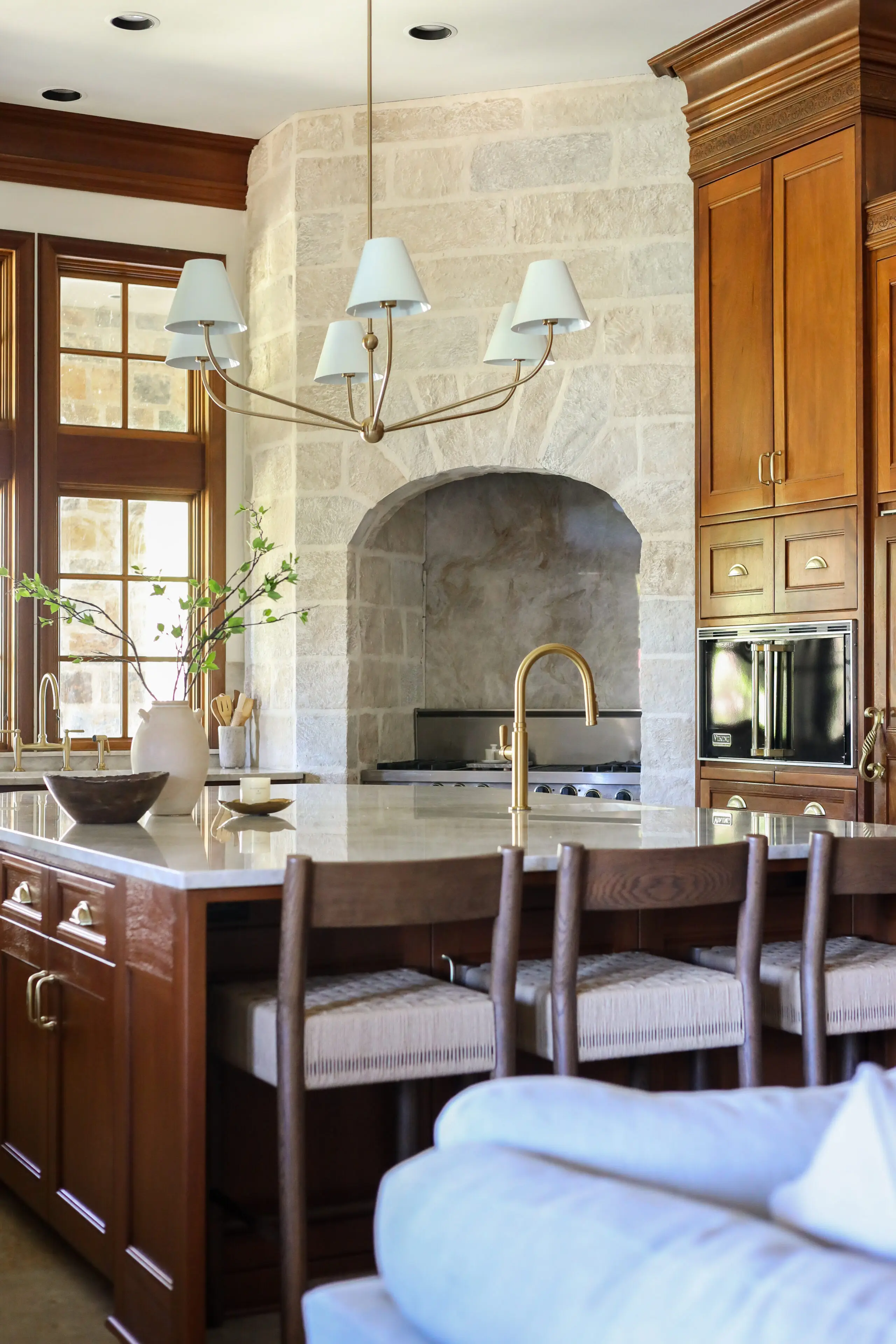 High-End Kitchen Design Ideas Without Gutting Your Space kitchen island and bar stools